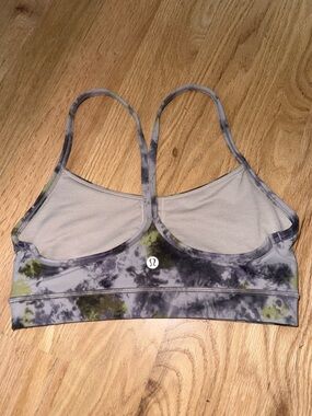 Lululemon Flow Y Nulu Bra *Light Support, A–C Cups Tie Dye Mauve Grey Multi 6